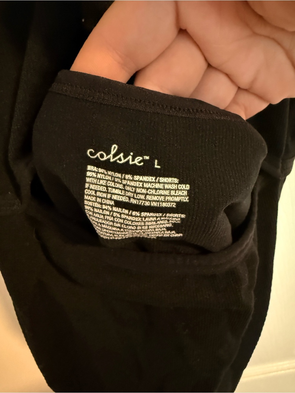 Colsie Women’s Black Cutout one piece - Picture 3 of 3